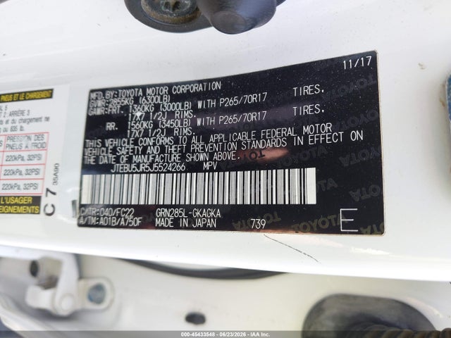 JTEBU5JR5J5524266 Toyota 4runner Trd Off Road