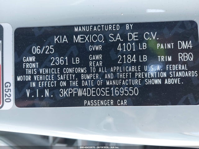 KIA K4 Gt-line 2025 3KPFW4DE0SE169550 Image 9