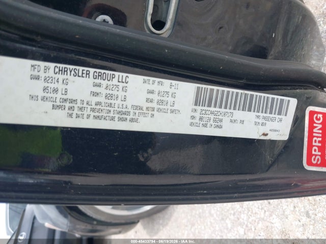 45433794 :رقم المزاد ، 2C3CCAAG2CH107173 vin ، 2012 Chrysler 300 مزاد بيع
