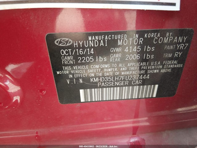 Hyundai ELANTRA GT 2015 KMHD35LH7FU237444 Image 9