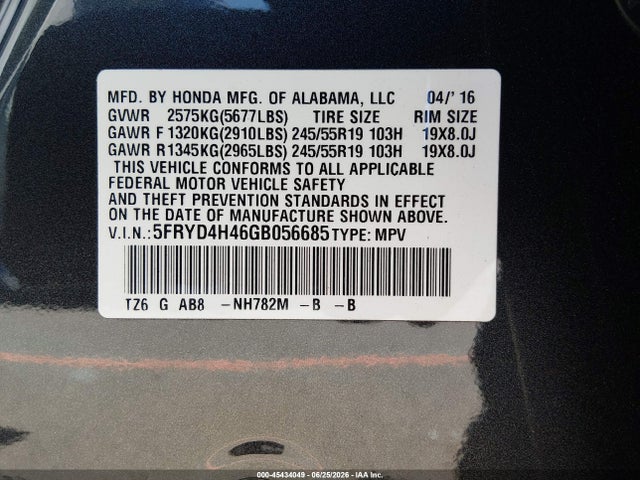 Acura Mdx Technology Acurawatch Plus Packages/technology Package 2016 5FRYD4H46GB056685 Image 9