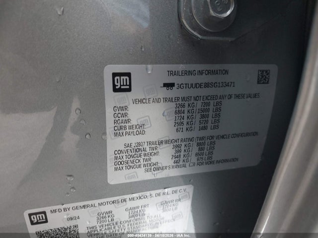 GMC Sierra K1500 Slt 2025 3GTUUDE88SG133471 Image 9