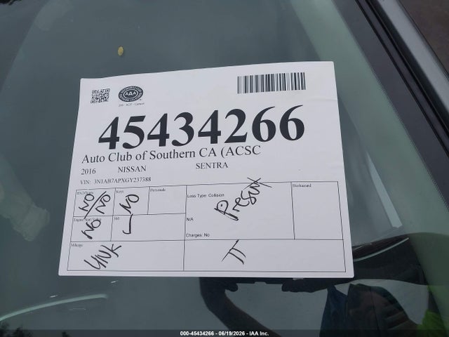Nissan SENTRA S 2016 3N1AB7APXGY237388 Image 11