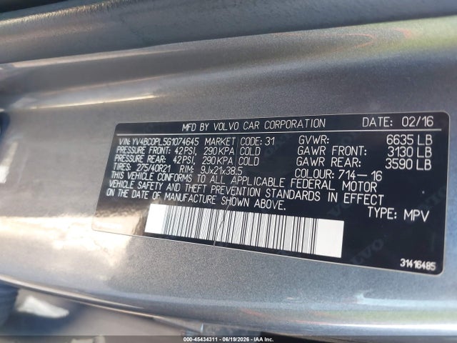 YV4BC0PL5G1074645 Volvo Xc90 Hybrid T8 Inscription