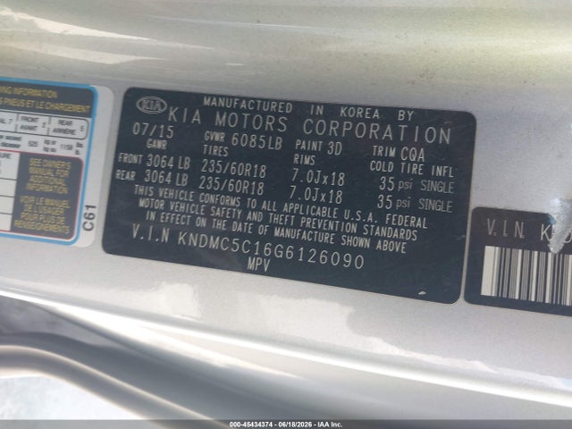 KIA Sedona Sx 2016 KNDMC5C16G6126090 Image 9