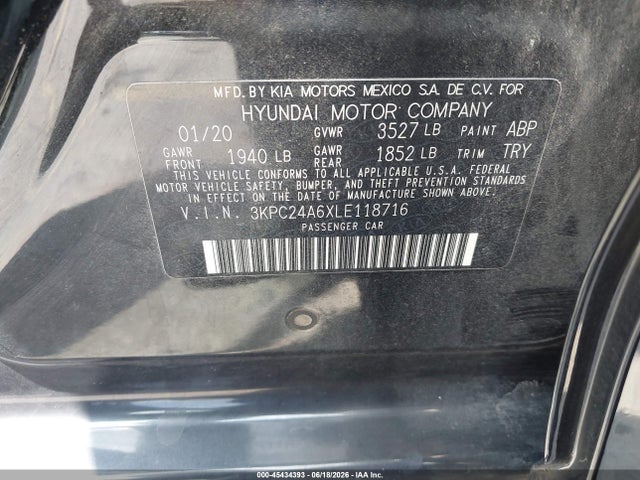 Hyundai ACCENT SE 2020 3KPC24A6XLE118716 Image 9