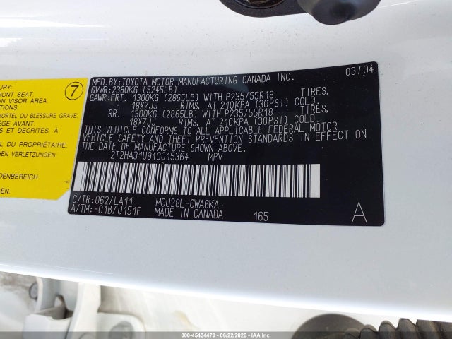 Продажа на аукционе авто 2004 Lexus Rx 330, vin: 2T2HA31U94C015364, номер лота: 45434479