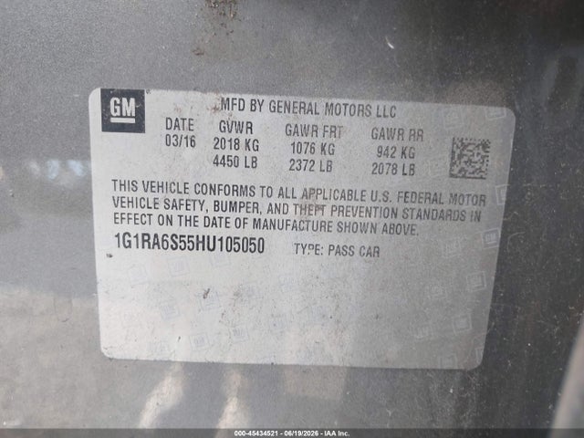 Chevrolet VOLT LT 2017 1G1RA6S55HU105050 Image 9