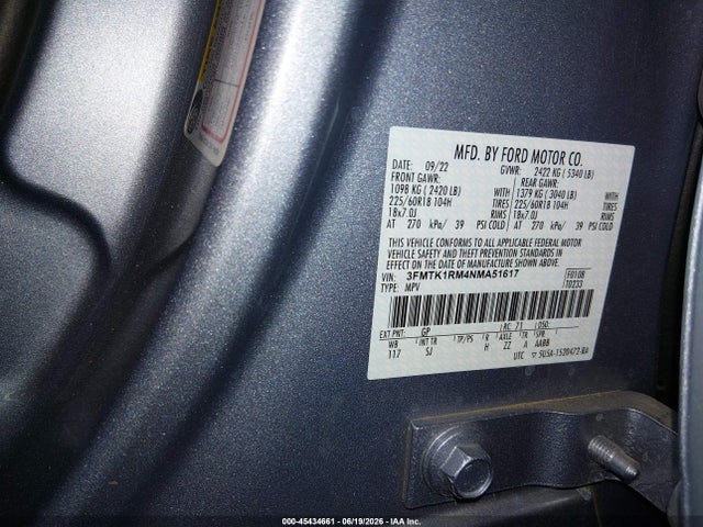 Ford Mustang Mach-e Select 2022 3FMTK1RM4NMA51617 Image 9