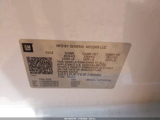 GMC Sierra 2500hd Denali 2018 1GT12UEY5JF246982 Image 9