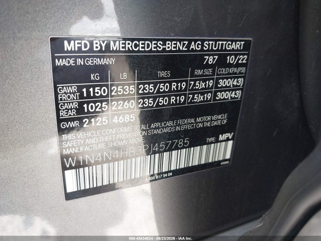2023 Mercedes-benz Gla 250 4matic მანქანა იყიდება აუქციონზე, vin: W1N4N4HB3PJ457785, აუქციონის ნომერი: 45434824
