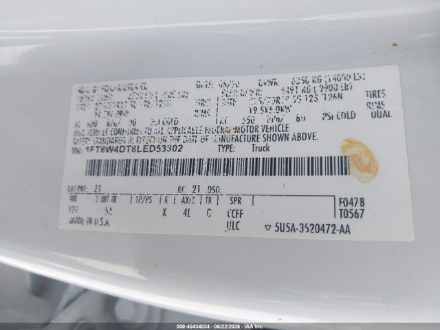 Ford F-450 Lariat 2020 1FT8W4DT8LED53302 Image 8