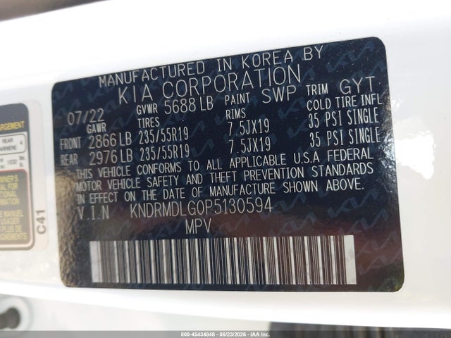 KNDRMDLG0P5130594 KIA Sorento Hybrid Sx Prestige