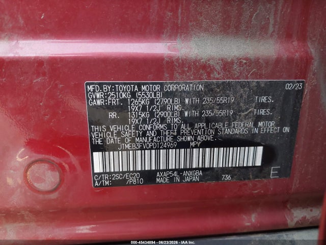 JTMEB3FV0PD124969 Toyota Rav4 Prime Xse