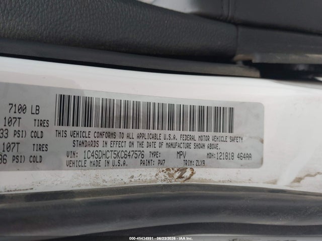 Dodge Durango R/t Rwd 2019 1C4SDHCT5KC647576 Image 9