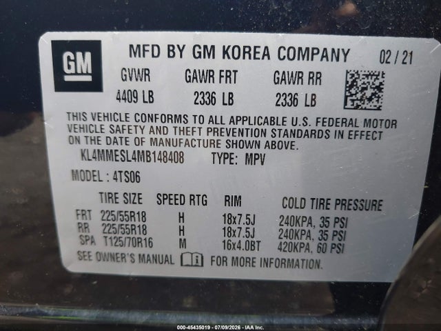 Buick Encore Gx Awd Select 2021 KL4MMESL4MB148408 Image 9