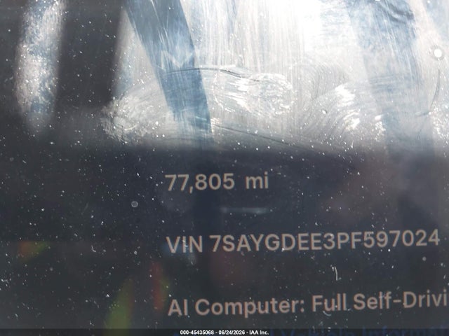 Aukcja sprzedaży 2023 Tesla Model Y Awd/long Range Dual Motor All-wheel Drive, vin: 7SAYGDEE3PF597024, numer aukcji: 45435068