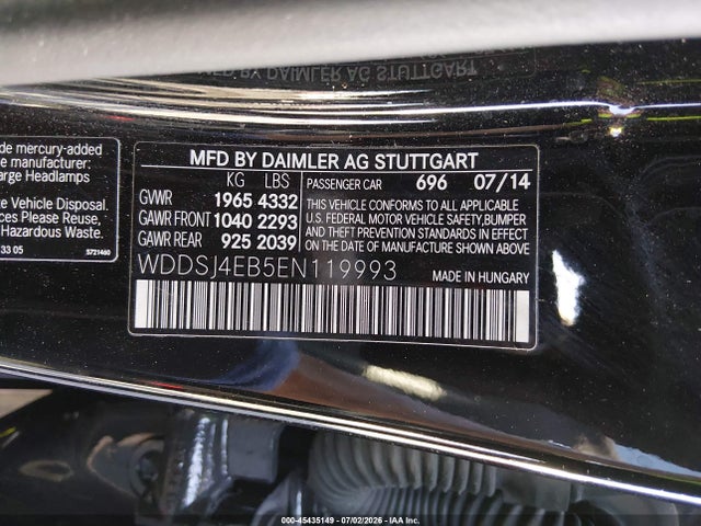 Mercedes-Benz CLA 250 2014 WDDSJ4EB5EN119993 Image 9