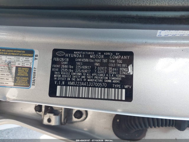 Hyundai TUCSON SE 2018 KM8J23A41JU700570 Image 9