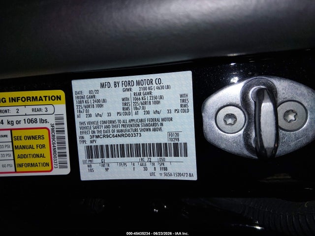 3FMCR9C64NRD03373 Ford Bronco Sport Outer Banks