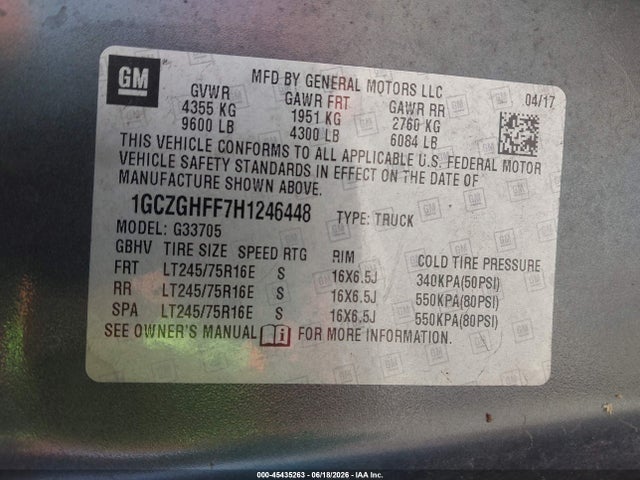 Chevrolet Express 3500 Work Van 2017 1GCZGHFF7H1246448 Image 8