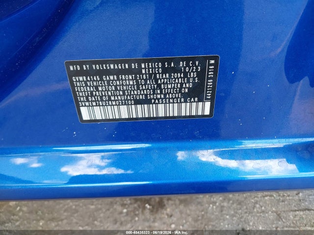 2024 Volkswagen Jetta 1.5t Se მანქანა იყიდება აუქციონზე, vin: 3VWEM7BU2RM027100, აუქციონის ნომერი: 45435323