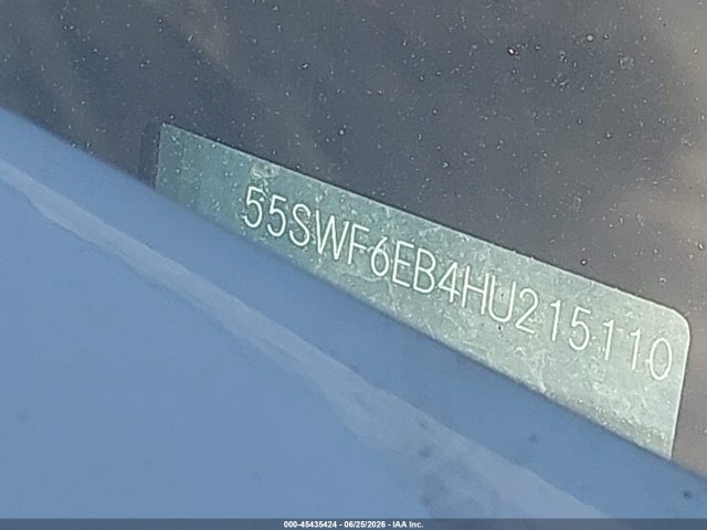 45435424 :رقم المزاد ، 55SWF6EB4HU215110 vin ، 2017 Mercedes-benz Amg C 43 4matic مزاد بيع