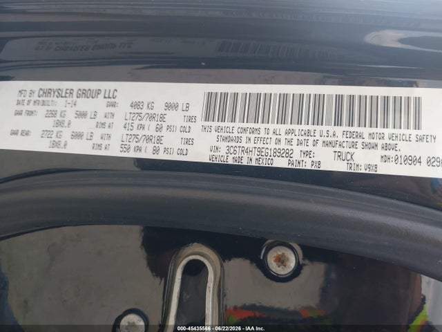 Aukcja sprzedaży 2014 Ram 2500 Tradesman, vin: 3C6TR4HT9EG189282, numer aukcji: 45435566