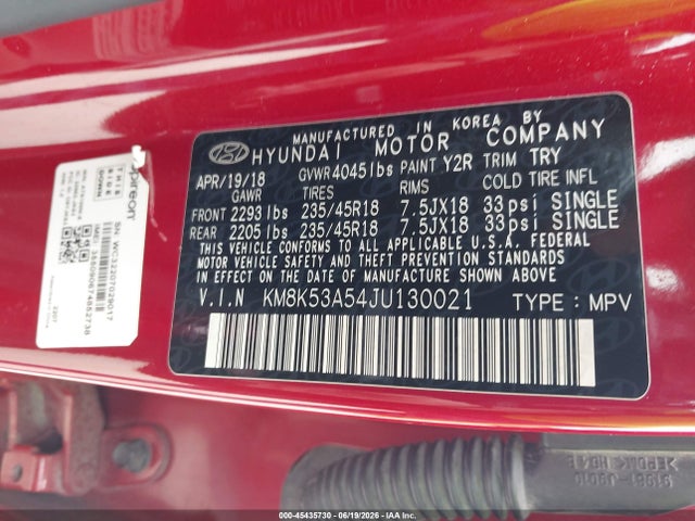 Hyundai Kona Ultimate 2018 KM8K53A54JU130021 Image 9