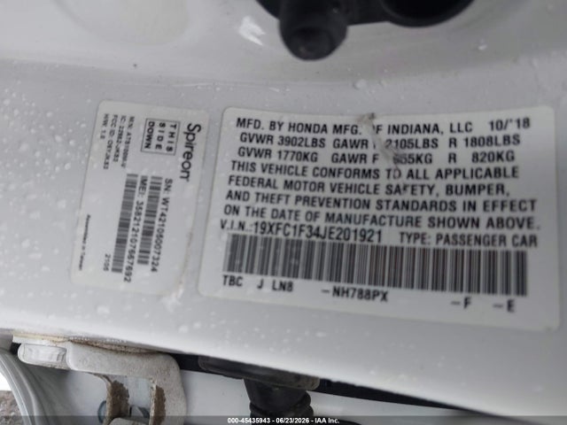 19XFC1F34JE201921 Honda Civic Ex-t