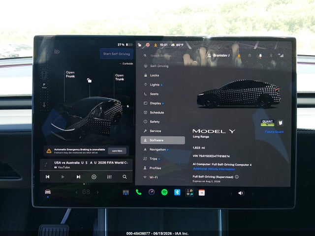 Продажа на аукционе авто 2026 Tesla Model Y Premium Rear-wheel Drive/rear-wheel Drive, vin: 7SAYGDED4TF618674, номер лота: 45436077