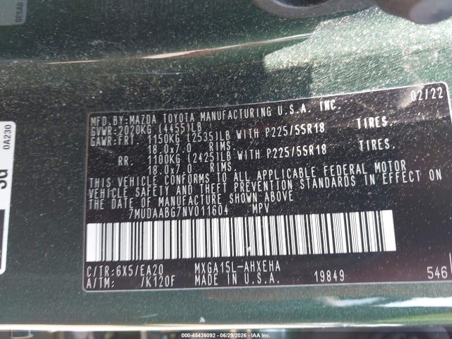 Toyota Corolla Cross Xle 2022 7MUDAABG7NV011604 Image 9