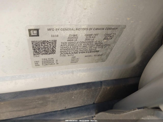 Chevrolet Equinox Premier 2019 2GNAXNEV6K6184668 Image 9