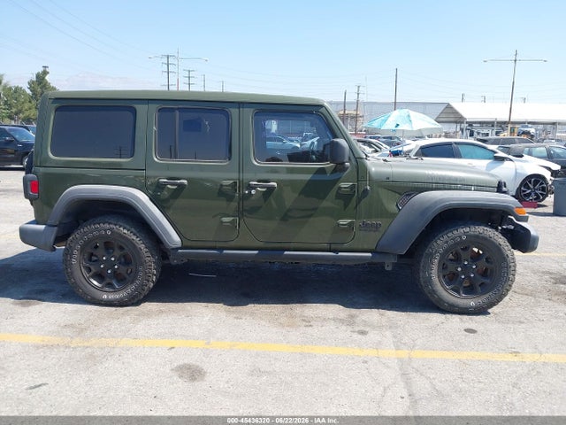 45436320 :رقم المزاد ، 1C4HJXDG7NW232809 vin ، 2022 Jeep Wrangler Unlimited Willys 4x4 مزاد بيع