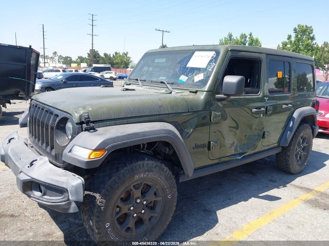 45436320 :رقم المزاد ، 1C4HJXDG7NW232809 vin ، 2022 Jeep Wrangler Unlimited Willys 4x4 مزاد بيع
