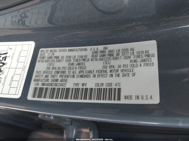 Auction sale of the 2025 Mazda Cx-50 2.5 S Premium Package, vin: 7MMVABDM2SN334922, lot number: 45436382