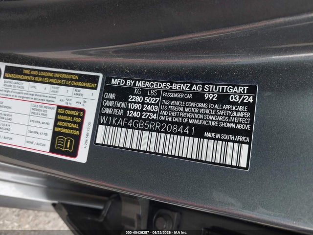 W1KAF4GB5RR208441 Mercedes-Benz C 300