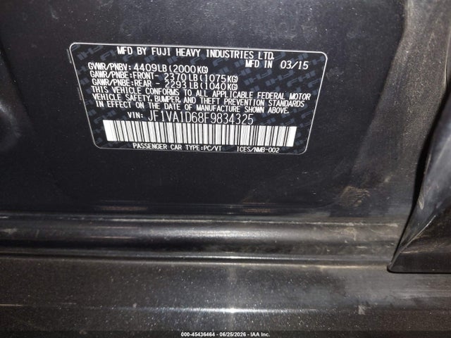 JF1VA1D68F9834325 Subaru Wrx Premium