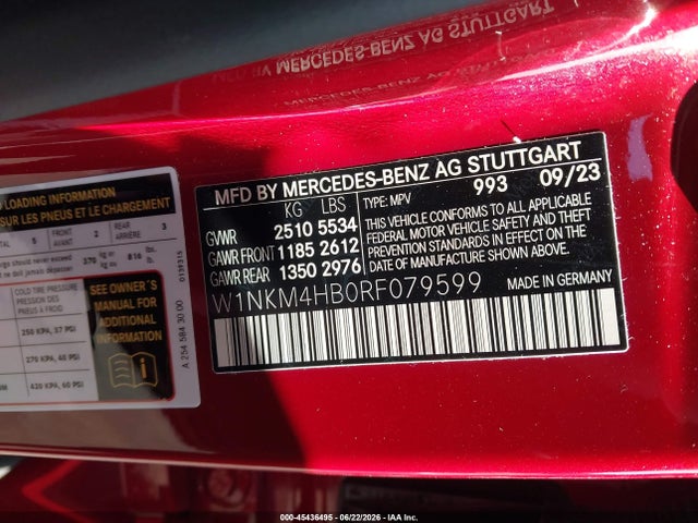 Продаж на аукціоні авто 2024 Mercedes-benz Glc 300 4matic Suv, vin: W1NKM4HB0RF079599, номер лоту: 45436495