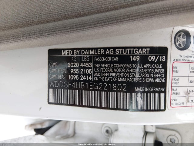 Продаж на аукціоні авто 2014 Mercedes-benz C 250 Sport, vin: WDDGF4HB1EG221802, номер лоту: 45436534