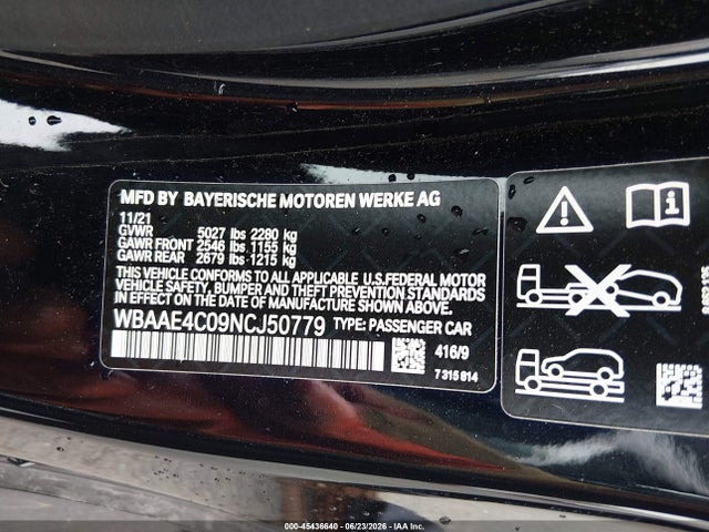 BMW 840 I Xdrive 2022 WBAAE4C09NCJ50779 Image 9