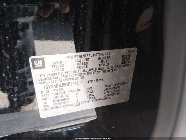 Cadillac Escalade Platinum 2016 1GYS4DKJ5GR284204 Image 9