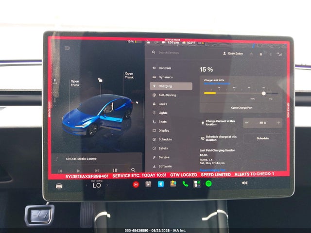 Продаж на аукціоні авто 2025 Tesla Model 3 Long Range Rear-wheel Drive/standard Rear-wheel Drive, vin: 5YJ3E1EAXSF899461, номер лоту: 45436850