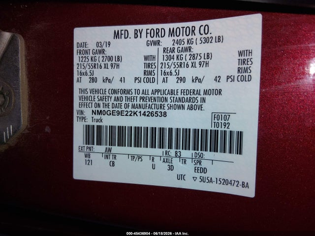 NM0GE9E22K1426538 Ford Transit Connect Xl