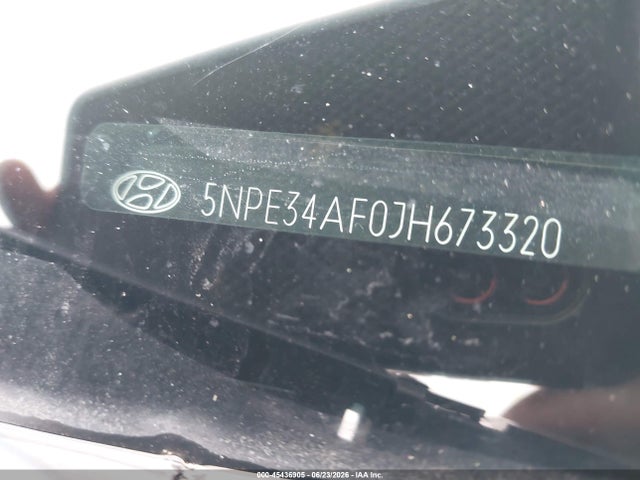 Aukcja sprzedaży 2018 Hyundai Sonata Sel, vin: 5NPE34AF0JH673320, numer aukcji: 45436905