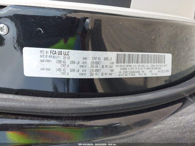 Aukcja sprzedaży 2017 Chrysler Pacifica Touring-l Plus, vin: 2C4RC1EG6HR644498, numer aukcji: 45436929