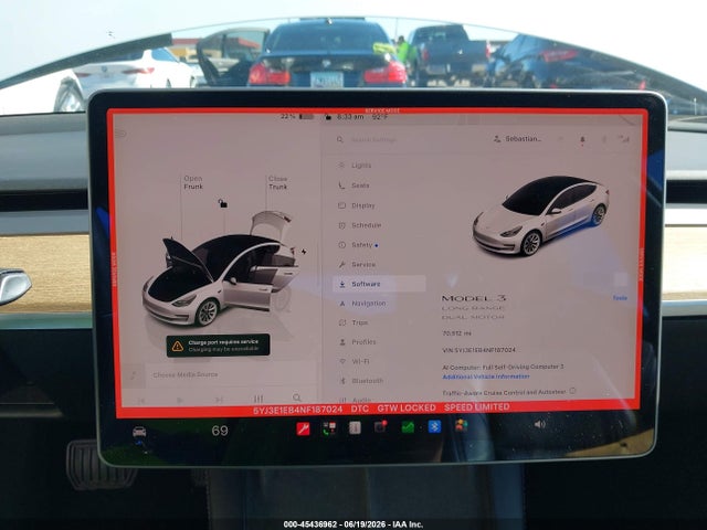 5YJ3E1EB4NF187024 Tesla Model 3 Long Range Dual Motor All-wheel Drive