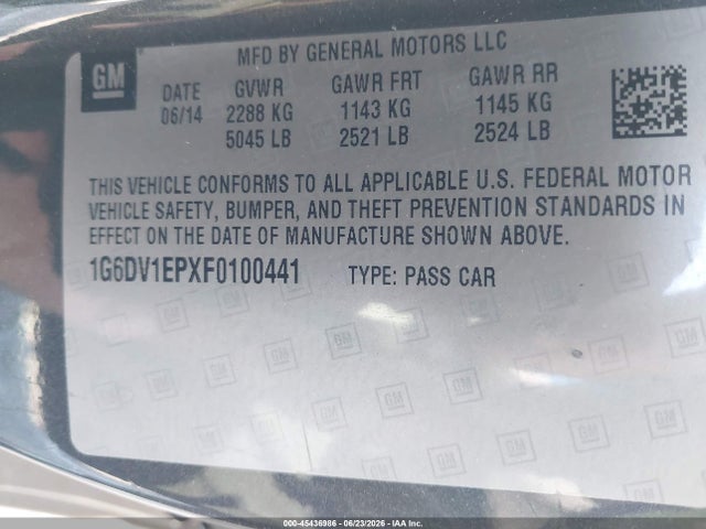 Cadillac CTS-V 2015 1G6DV1EPXF0100441 Image 9