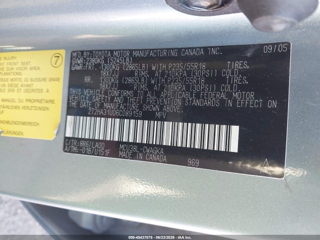 Aukcja sprzedaży 2006 Lexus Rx 330, vin: 2T2HA31U06C089159, numer aukcji: 45437078