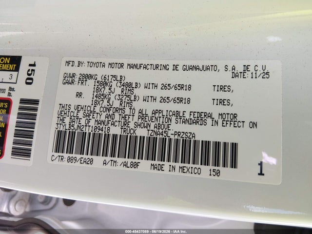 3TYLB5JN2TT109418 Toyota Tacoma Trd Sport